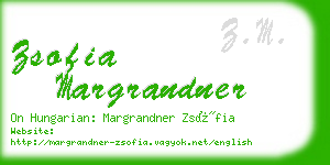 zsofia margrandner business card